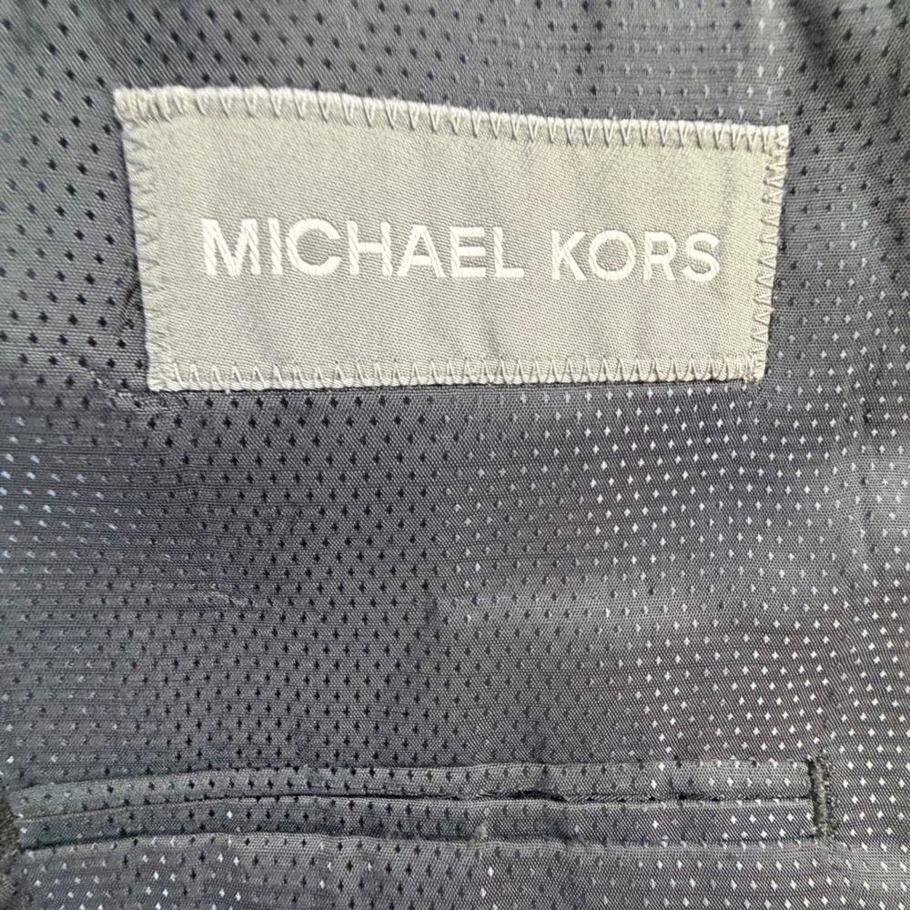 Michael Kors 100% Wool Brown Plaid Blazer Jacket 41R Dual Vent Sport Coat - Picture 9 of 16